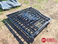 Unused 14FT Bi-Parting Iron Gate with Deer Artwork