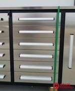 Unused Steelman Tool Box - Stainless Steel, 2 Door & 18 Drawer, 113"W x 24"D x 38"H