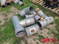 (6) Various Aluminum Pipe Fittings - 10IN