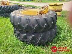 (2) Tractor Tires w/ Hubs - 18.4-38