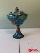 Lidded Carnival Glass Dish