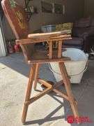 Wooden Highchair, Wooden Potty Chair & Bassinet