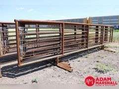 6 - 24FT. Free Standing Panels, 2 3/8 (Inside Dimension) Pipe, Sold 6 X Bid