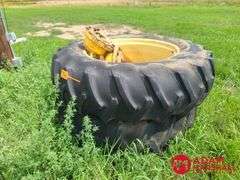 (2) Tractor Tires w/ Hubs - 18.4-38