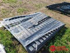 Unused 14FT Bi-Parting Iron Gate w/ Tree Artwork