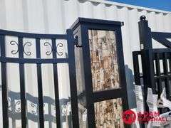 Unused 20FT Iron Gate w/ Pillars