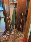 Misc. Cleaning Items, Vacuum, Ironing Board & More