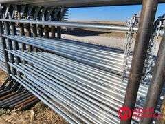 New 5x20FT Freestanding Panels with Continuous Fence 2 3/8 Pipe (sold 10 x bid)