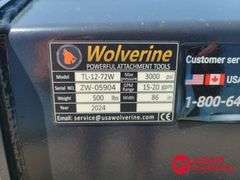 Unused Wolverine 72" Wide Tiller for Skid Steer