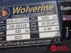 Unused Wolverine Hydraulic Auger w/ 12" & 18" Bits for Skid Steer