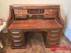 Vintage Roll Top Desk Leopold Desk Co Iowa USA