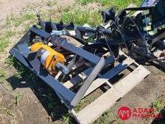 Unused Wolverine Hydraulic Auger w/ 12" & 18" Bits for Skid Steer