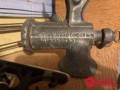 Metal Clothes Rack, Insulators, Sad Iron and other Vintage Items