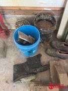 Card Tables, Cement Tools, Bucket of Rocks