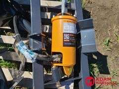 Unused Wolverine Hydraulic Auger w/ 12" & 18" Bits for Skid Steer