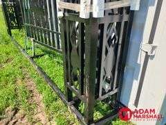 Unused 20FT Iron Gate w/ Pillars