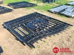 Unused 14FT Bi-Parting Iron Gate with Deer Artwork
