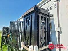 Unused 20FT Iron Gate w/ Pillars