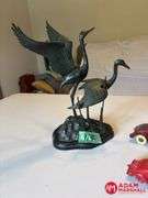 Some Cast Iron Toys & Crane Sculpture