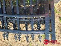 Unused 14FT Bi-Parting Iron Gate with Deer Artwork