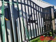 Unused 20FT Iron Gate w/ Pillars