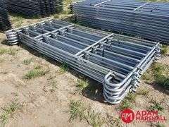 New 10x5ft. portable corral panels, easy Connect, 1 1/4", 14 Gauge Tubing, 80lbs A Panel, sold 10 x bid
