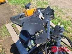 Unused Wolverine Hydraulic Auger w/ 12" & 18" Bits for Skid Steer