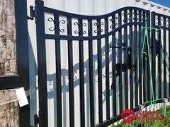 Unused 20FT Iron Gate w/ Pillars
