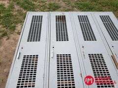 (4) Metal Locker w/ Metal Shelf