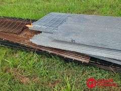 Approximately 11 Pieces of Stee Grating - Various Lengths & Sizes