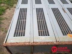 (4) Metal Locker w/ Metal Shelf