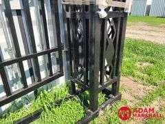 Unused 20FT Iron Gate w/ Pillars