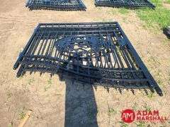 Unused 14FT Bi-Parting Iron Gate with Deer Artwork