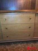 Wooden Dresser With Attached Mirror 64 by 20