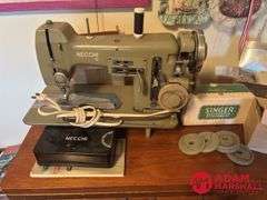 Necchi Sewing Machine & Accessories, Sewing Table with Stool