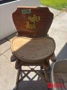 Wooden Highchair, Wooden Potty Chair & Bassinet