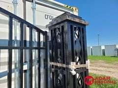 Unused 20FT Iron Gate w/ Pillars