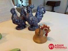 Glass & Wooden Chickens