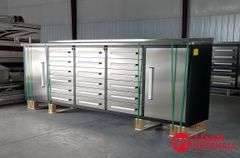 Unused Steelman Tool Box - Stainless Steel, 2 Door & 18 Drawer, 113"W x 24"D x 38"H