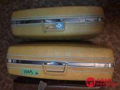 Two Hard Sided Samsonite and One Leather Suitcase