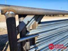 New 5x20FT Freestanding Panels with Continuous Fence 2 3/8 Pipe (sold 10 x bid)