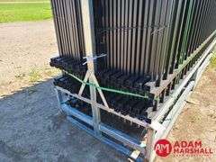 Wrought Iron Site Fence (30) Pieces w/ (31) Fence Posts, 7FTx10FT Long