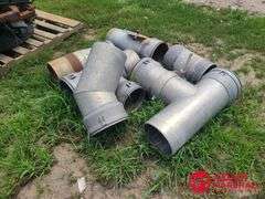 (6) Various Aluminum Pipe Fittings - 10IN