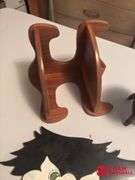 Childs Wooden Chair & Various Wooden Decor