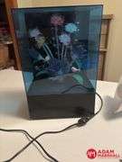 Adjustable Desk Lamp, Lamp filled with Buttons & Fiber Optic Flower Display Case