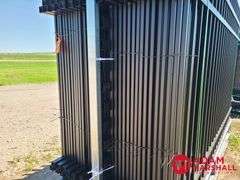 Wrought Iron Site Fence (30) Pieces w/ (31) Fence Posts, 7FTx10FT Long
