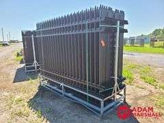 Wrought Iron Site Fence (30) Pieces w/ (31) Fence Posts, 7FTx10FT Long