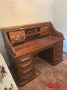 Vintage Roll Top Desk Leopold Desk Co Iowa USA