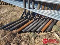 New 5x20FT Freestanding Panels with Continuous Fence 2 3/8 Pipe (sold 10 x bid)