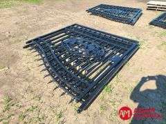 Unused 14FT Bi-Parting Iron Gate with Deer Artwork